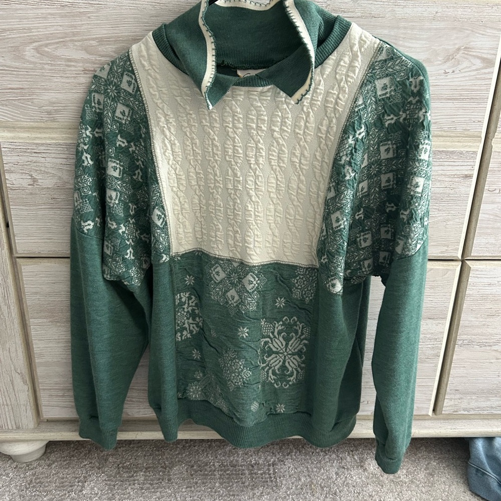 Cristin Steven’s boho patterned sweater